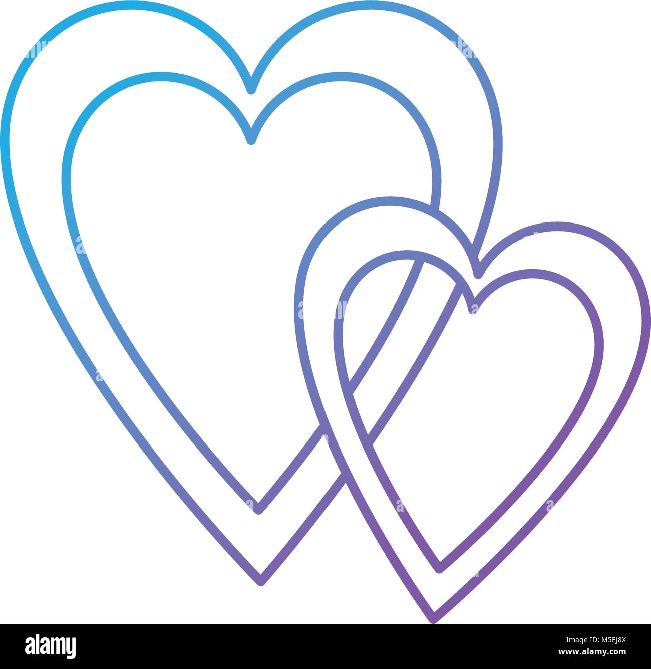 hearts love romantic icon Stock Vector Image & Art - Alamy