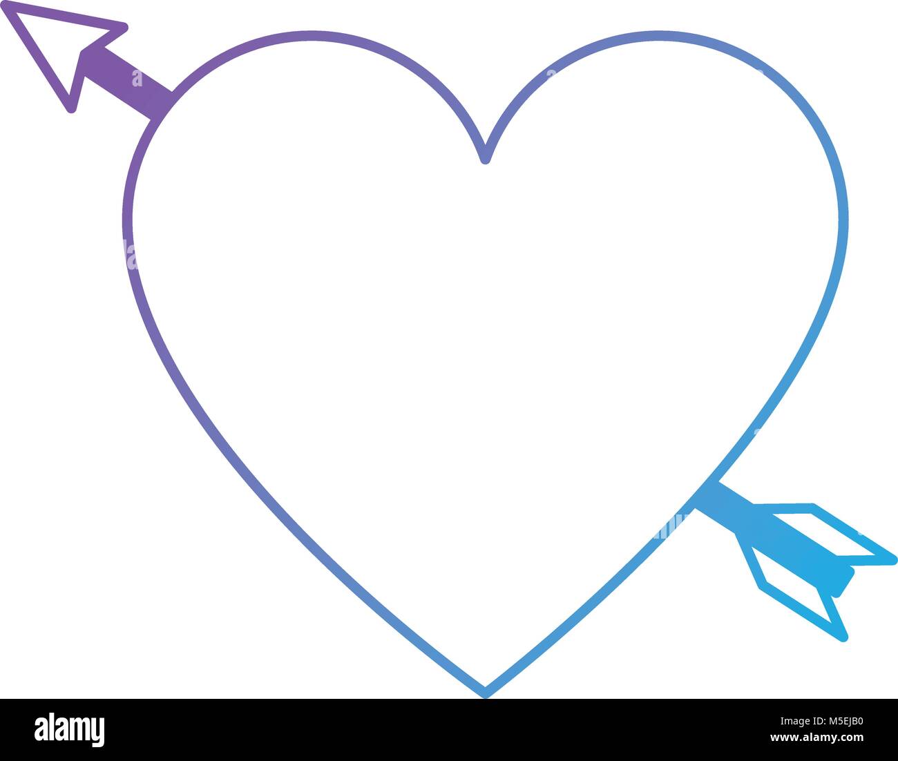 heart love with arrow romantic icon Stock Vector Image & Art - Alamy