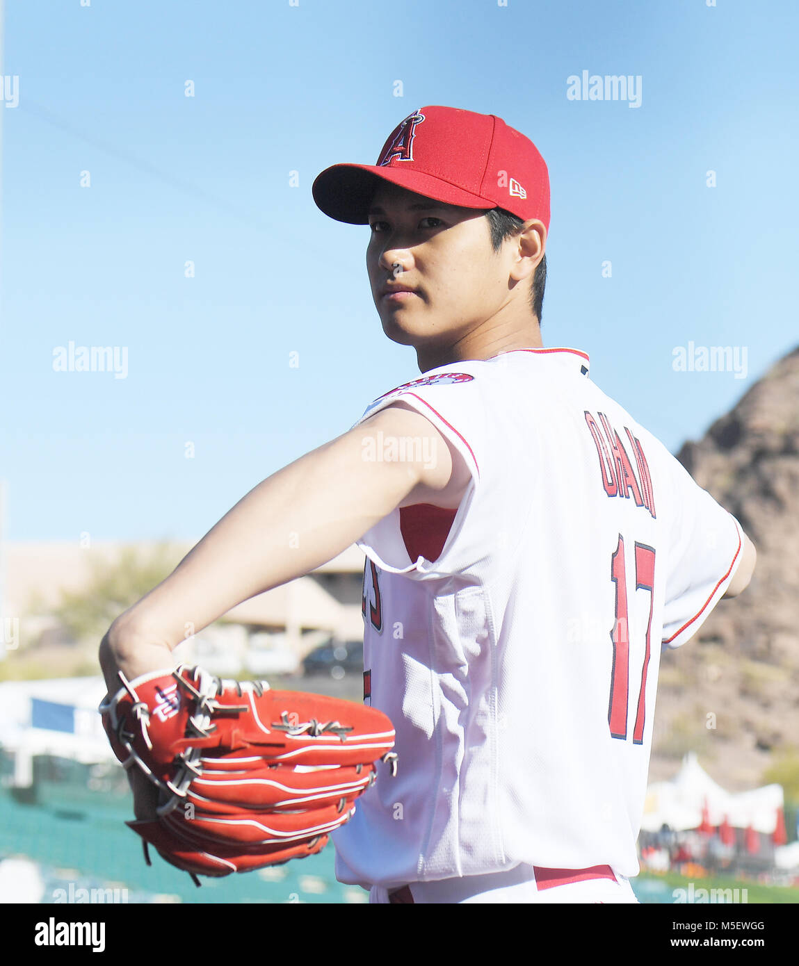 Tempe, Arizona, USA. 22nd Feb, 2018. Shohei Ohtani (Angels) MLB Los