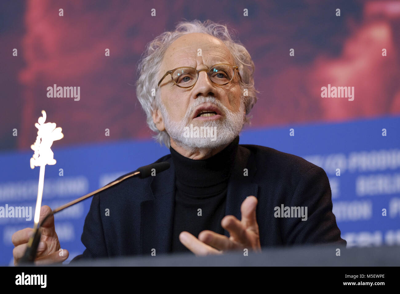Berlin, Germany. 22nd Feb, 2018. Markus Imhoof during the 'Eldorado' press conference at the 68th Berlin International Film Festival/Berlinale 2018 at Hotel Grand Hyatt on February 22, 2018 in Berlin, Germany. | Verwendung weltweit Credit: dpa/Alamy Live News Stock Photo