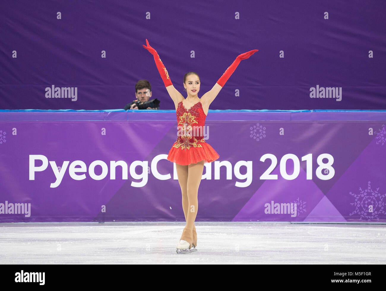 Alina ZAGITOVA, OAR / RUS,  Aktion, Eiskunstlaufen Kuer der Frauen am 23.02.2018 Olympische Winterspiele 2018, vom 09.02. - 25.02.2018 in PyeongChang/ Suedkorea. |usage worldwide Stock Photo