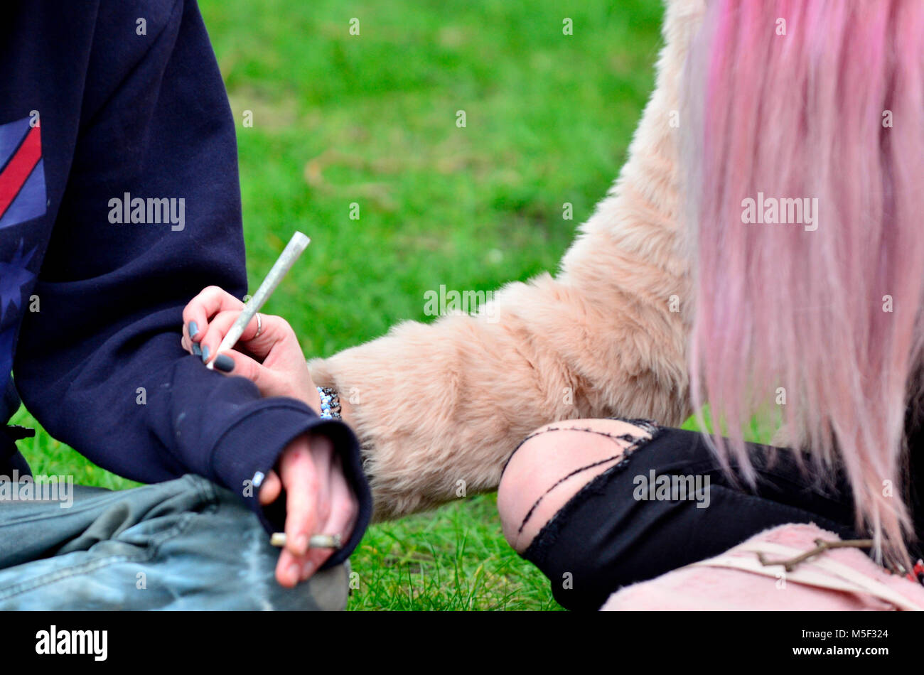 London, UK. 23rd Feb, 2018. Members of the United Patients Alliance gather at Westminster in anticipation of the second reading of MP Paul Flynn's medicinal cannabis bill. Credit: PjrFoto/Alamy Live News Stock Photo