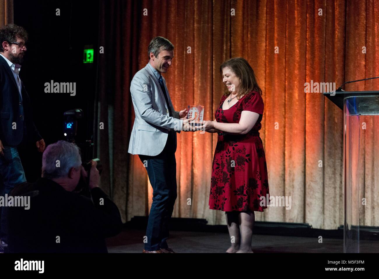 Eric Kaplan, Steve Holland Receiving  at the Humanitas awards 2018 Stock Photo