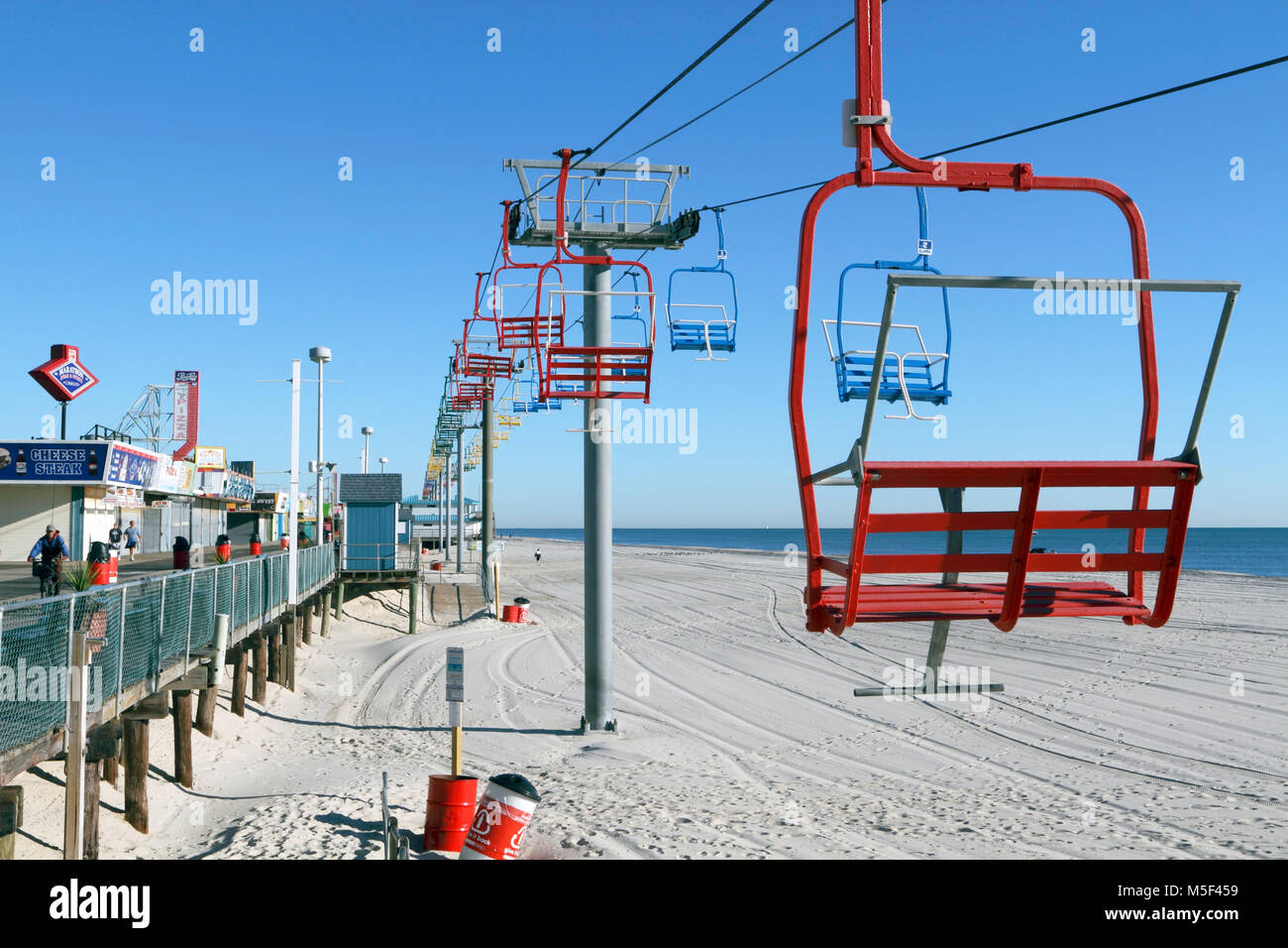 The chair lift in Seaside Heights. New Jersey famous from the Jersey Shore reality television show Stock Photo