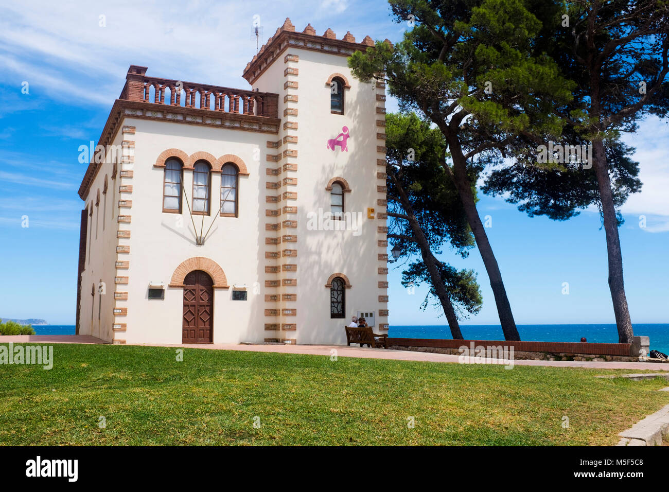 Casa Forestal in Sant Martí d'Empúries, Catalonia. Building for the Hydrological and Forestry Service, constructed in 1910. Stock Photo