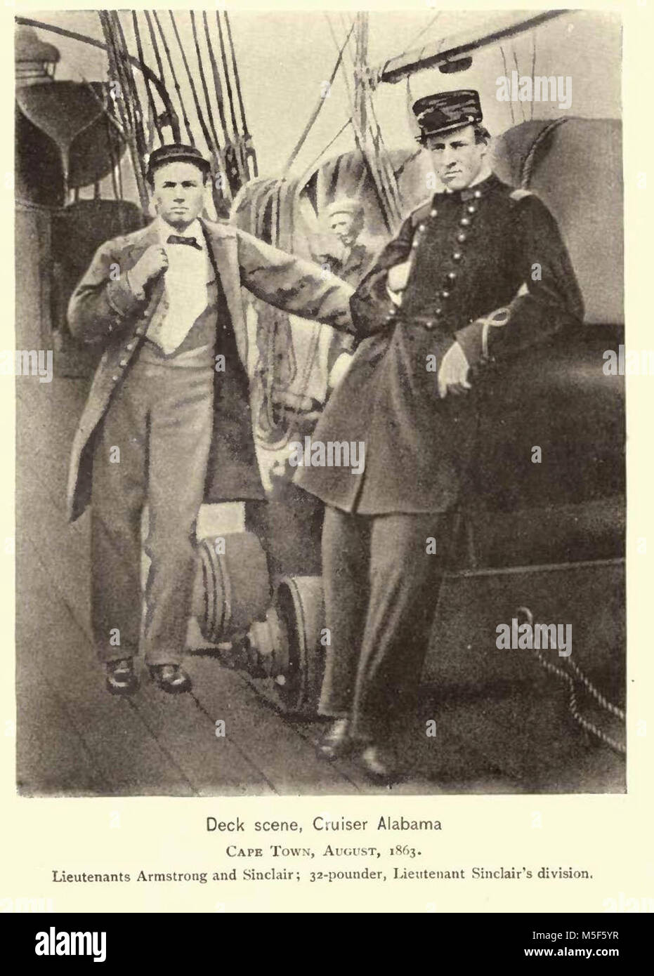 Confederate Navy Uniform, lieutenants Armstrong and Sinclair Stock Photo