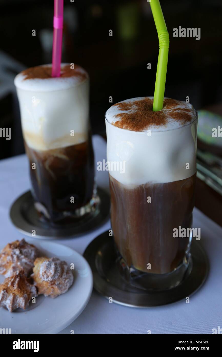 2 Coffee Frappe Stock Photo