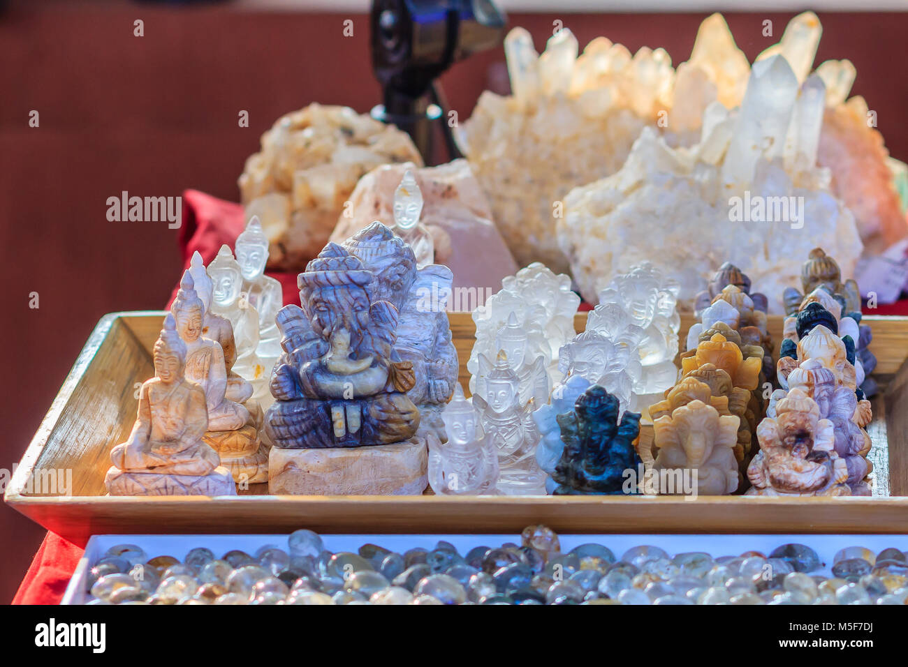 Collection of Pongkaam quartz crystal crafted. Beautiful amulet lucky