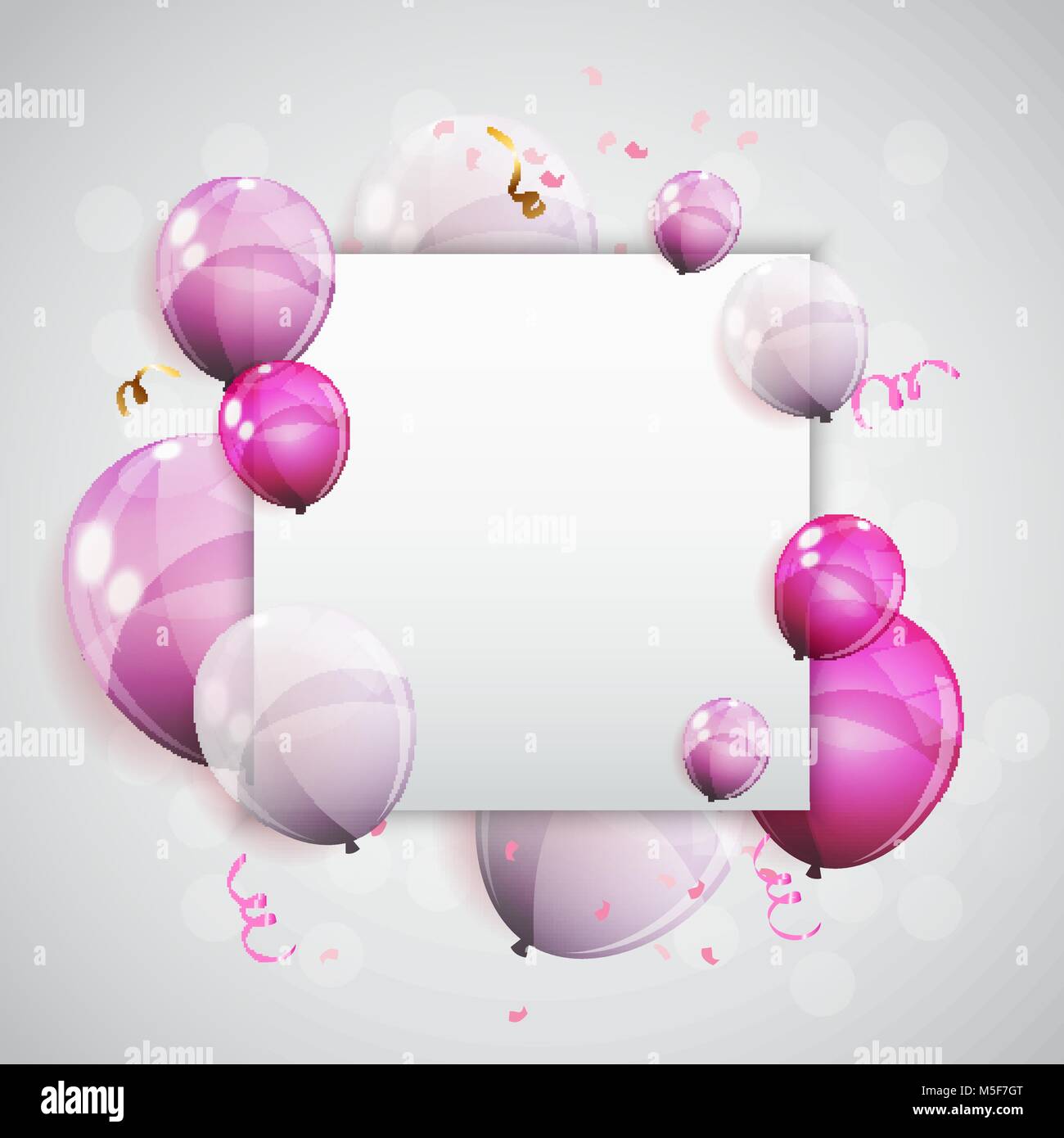 Color Glossy Balloons Background Vector Illustration Stock Vector Image ...