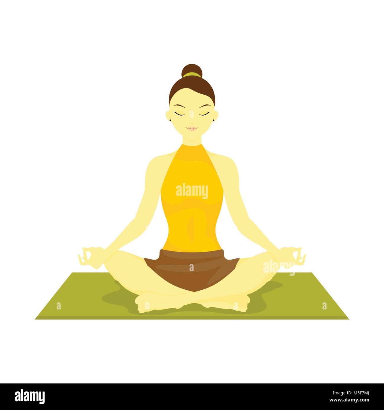 Siddahasana Accomplished Pose Yoga Meditation Vector Illustration Graphic Design Stock Vector