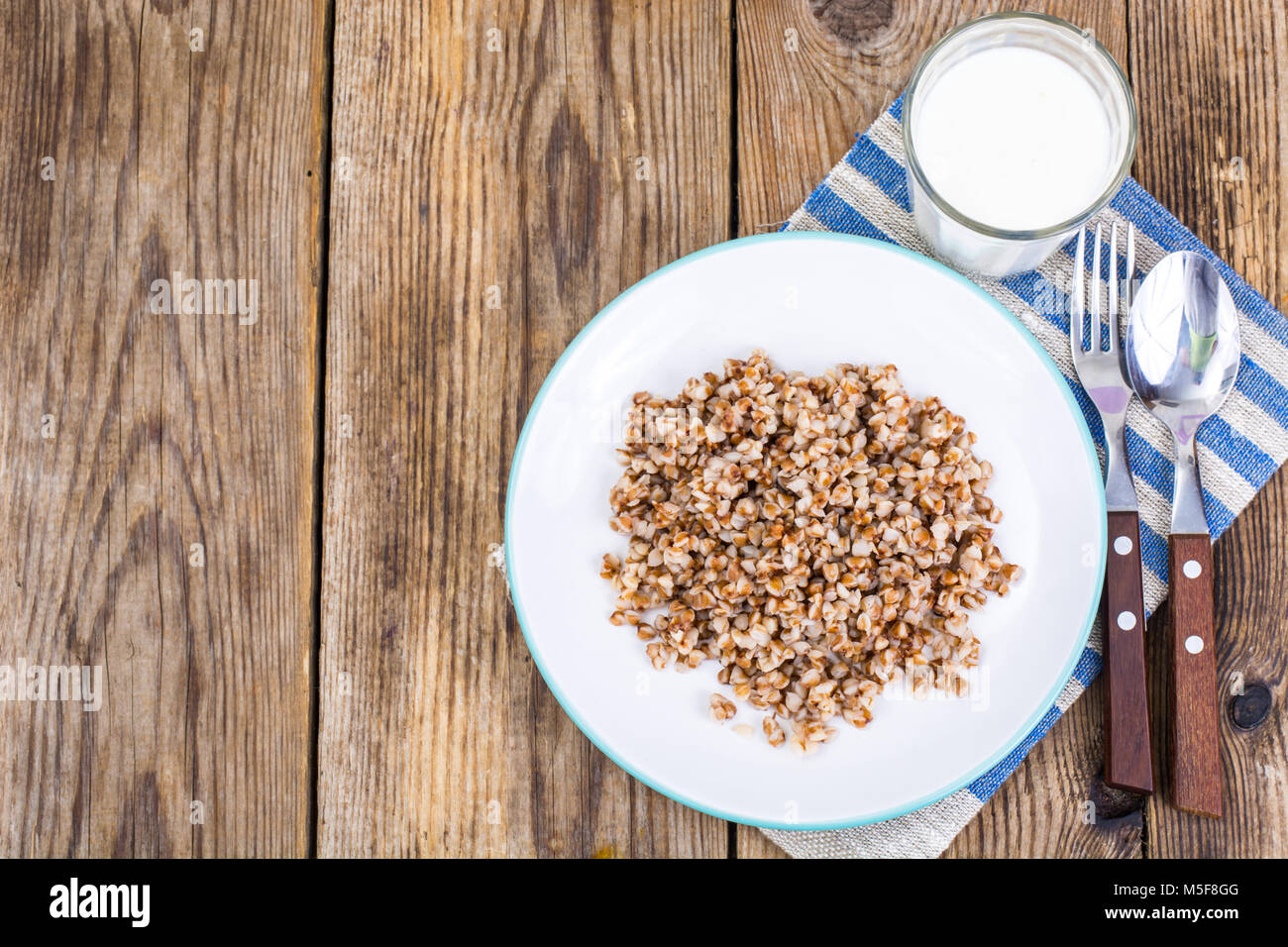 Buckwheat porridge, foods carbohydrates. Studio Photo Stock Photo Alamy