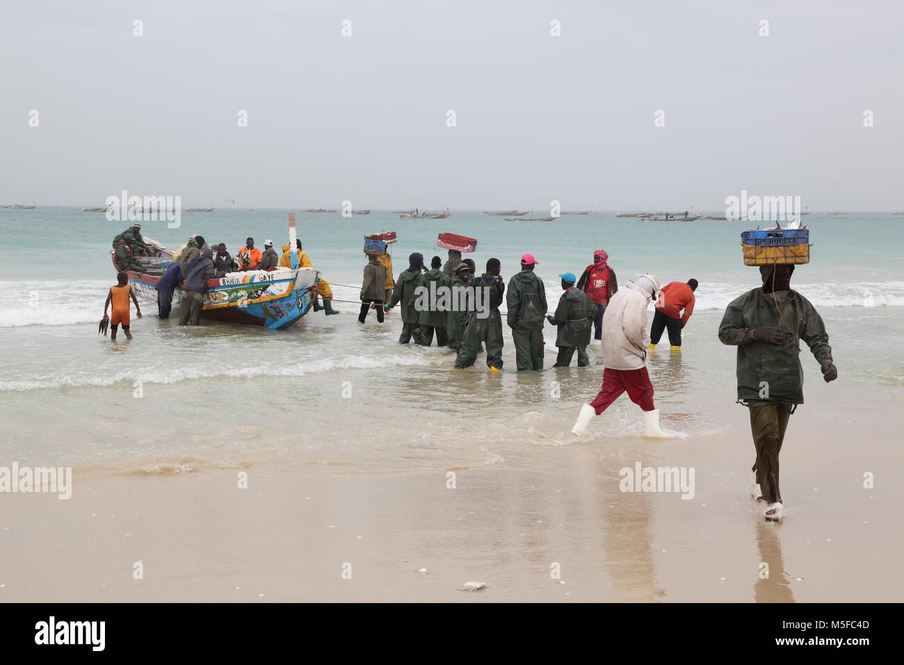 Mauritania fishing industry Stock Photo