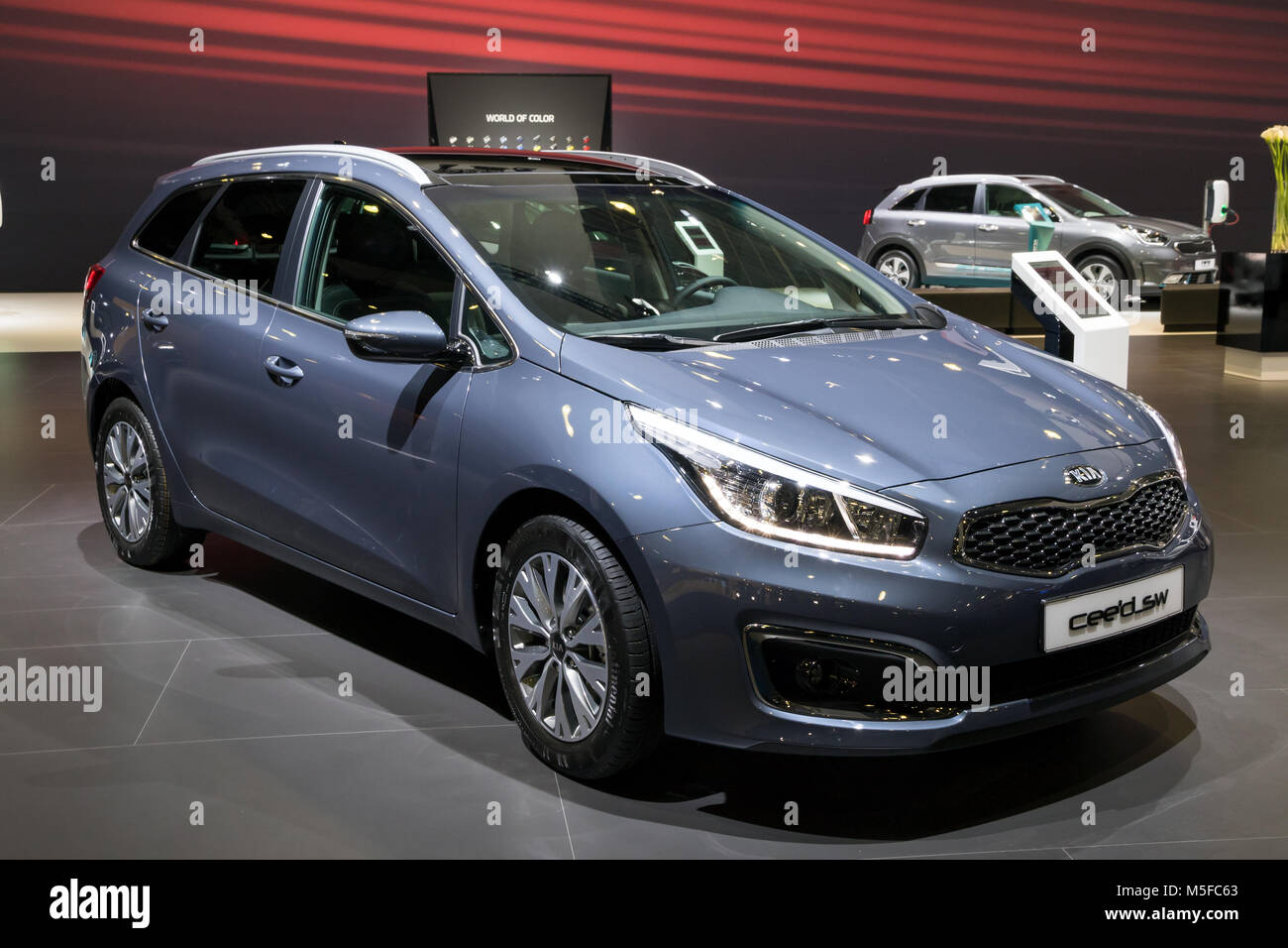 BRUSSELS - JAN 10, 2018: Kia Cee'd SW car shown at the Brussels Motor Show. Stock Photo