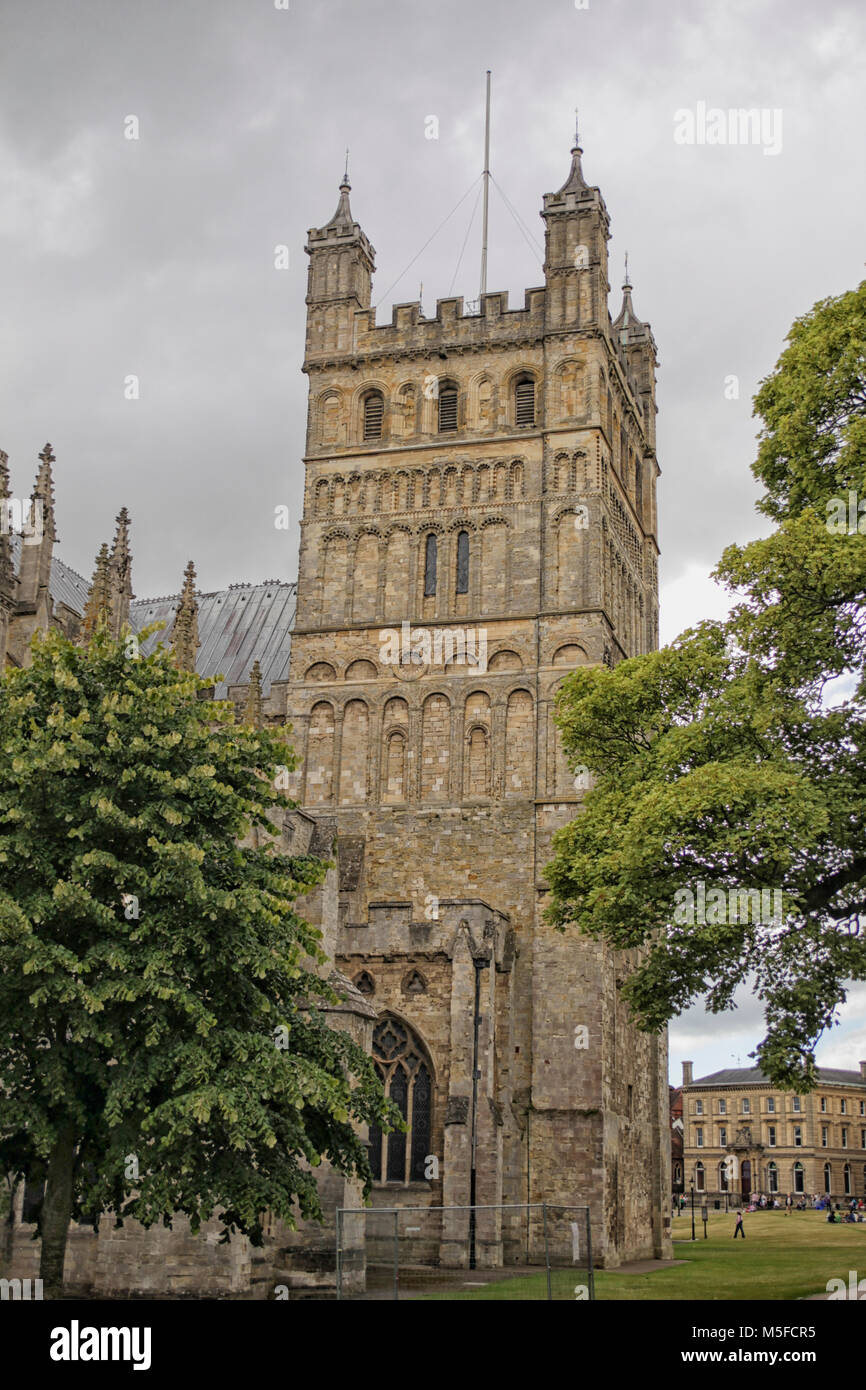 EXETER, UK-JULY 16, 2010: Exteter cathedral Stock Photo