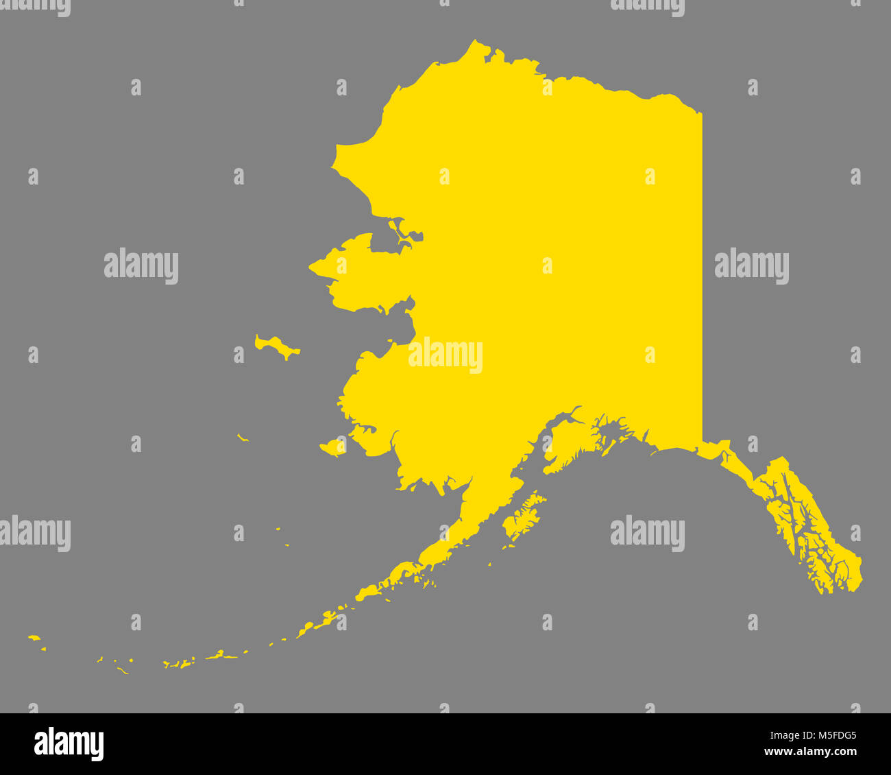 Map of Alaska Stock Photo Alamy