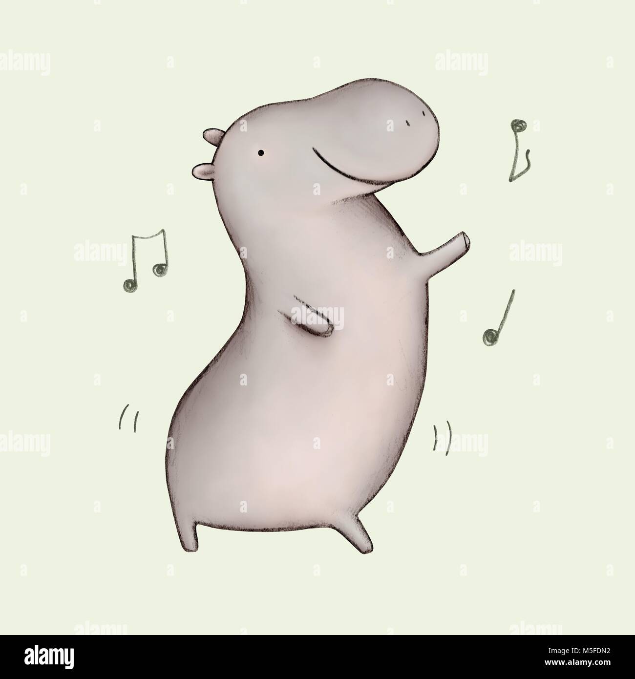 Cute dancing hippo! Stock Photo Alamy