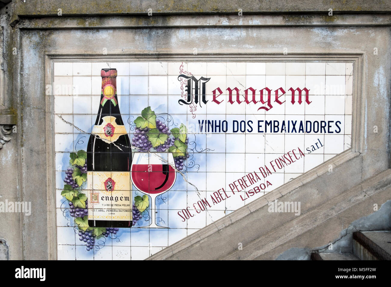 Wall tiles at the market in Porto, Portugal Stock Photo Alamy