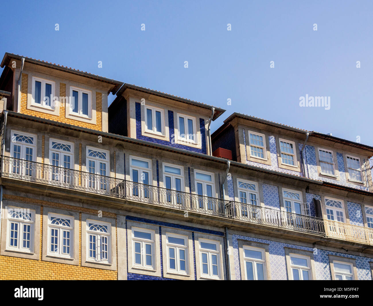 Historic housefronts in Porto, Portugal Stock Photo