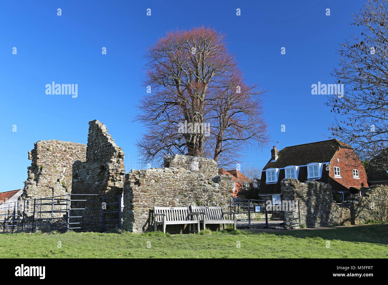 Remains of Blackfriars Barn (from PRW), Rectory Lane, Winchelsea, East Sussex, England, Great Britain, United Kingdom, UK, Europe Stock Photo