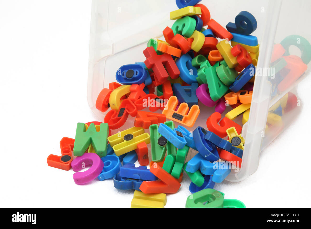 Magnetic Alphabet and Numbers Stock Photo