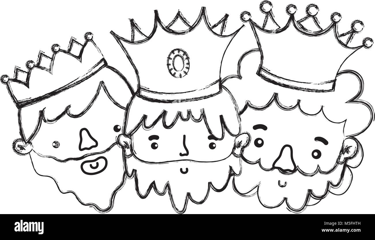 The three wise men of merry christmas and nativity scene theme Isolated ...
