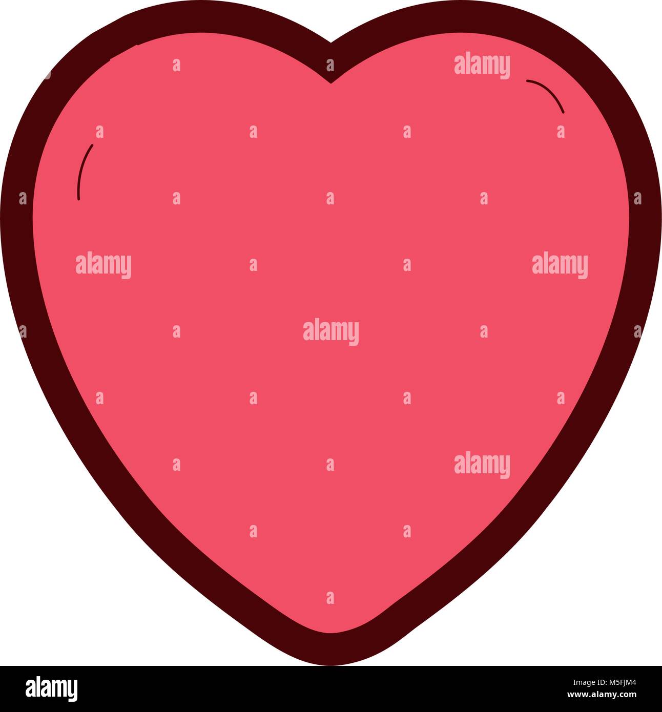 line color heart symbol of love and passion design vector illustration ...