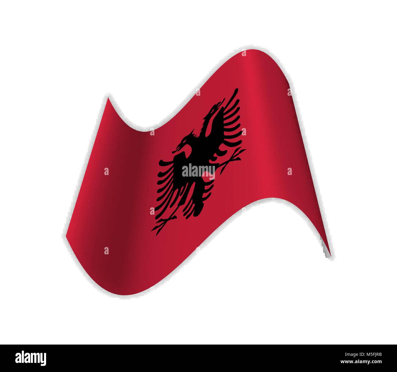 The Flag Of Albania. Vector illustration of a country. Balkan peninsula. Stock Vector