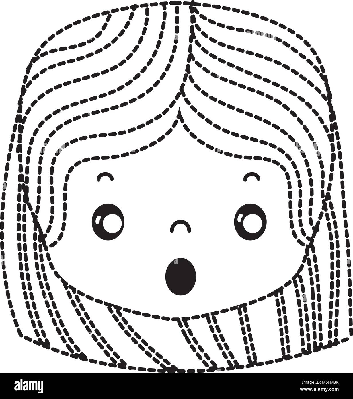 Scared Face Girl Clip Art - Scared Face Girl Image