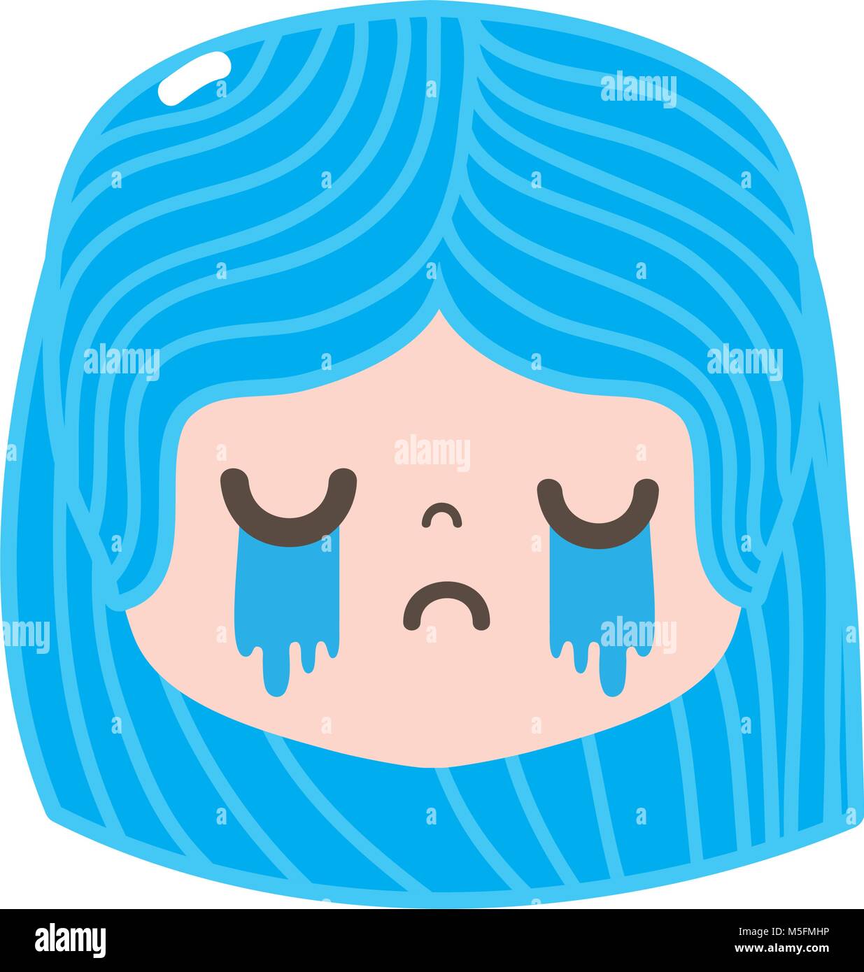 Premium Vector  Cute and kawaii hijab girl crying and feel guilty