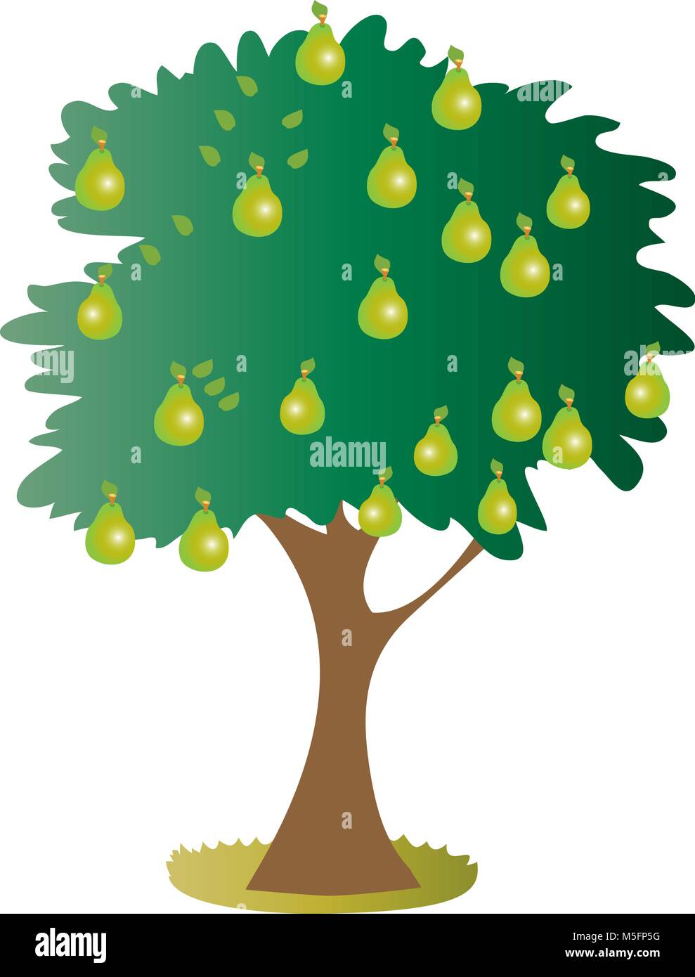 A cartoon pear tree Stock Vector Image & Art Alamy