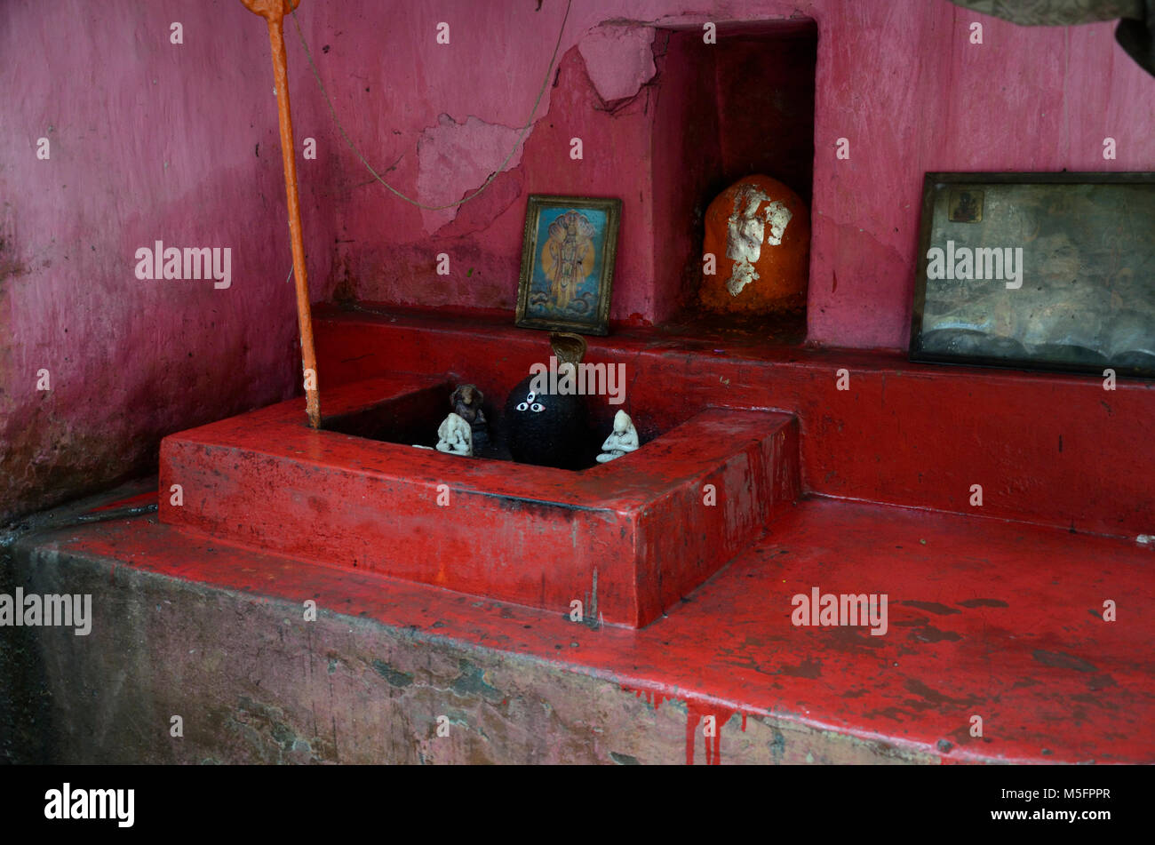 Small Lord Shiva temple, Kolkata, West Bengal, India, Asia Stock Photo