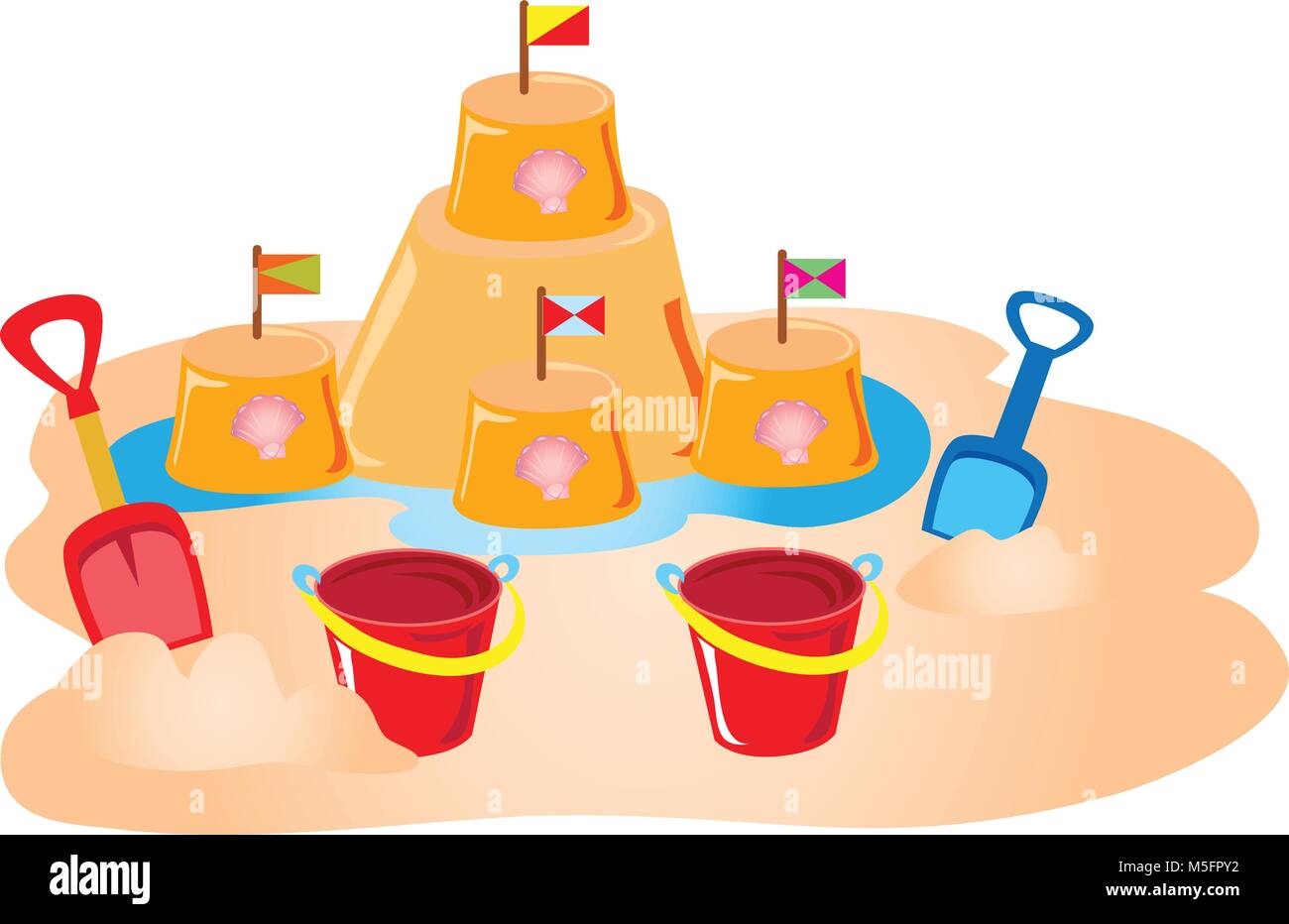 Sandcastle Flag Bucket High Resolution Stock Photography and Images - Alamy