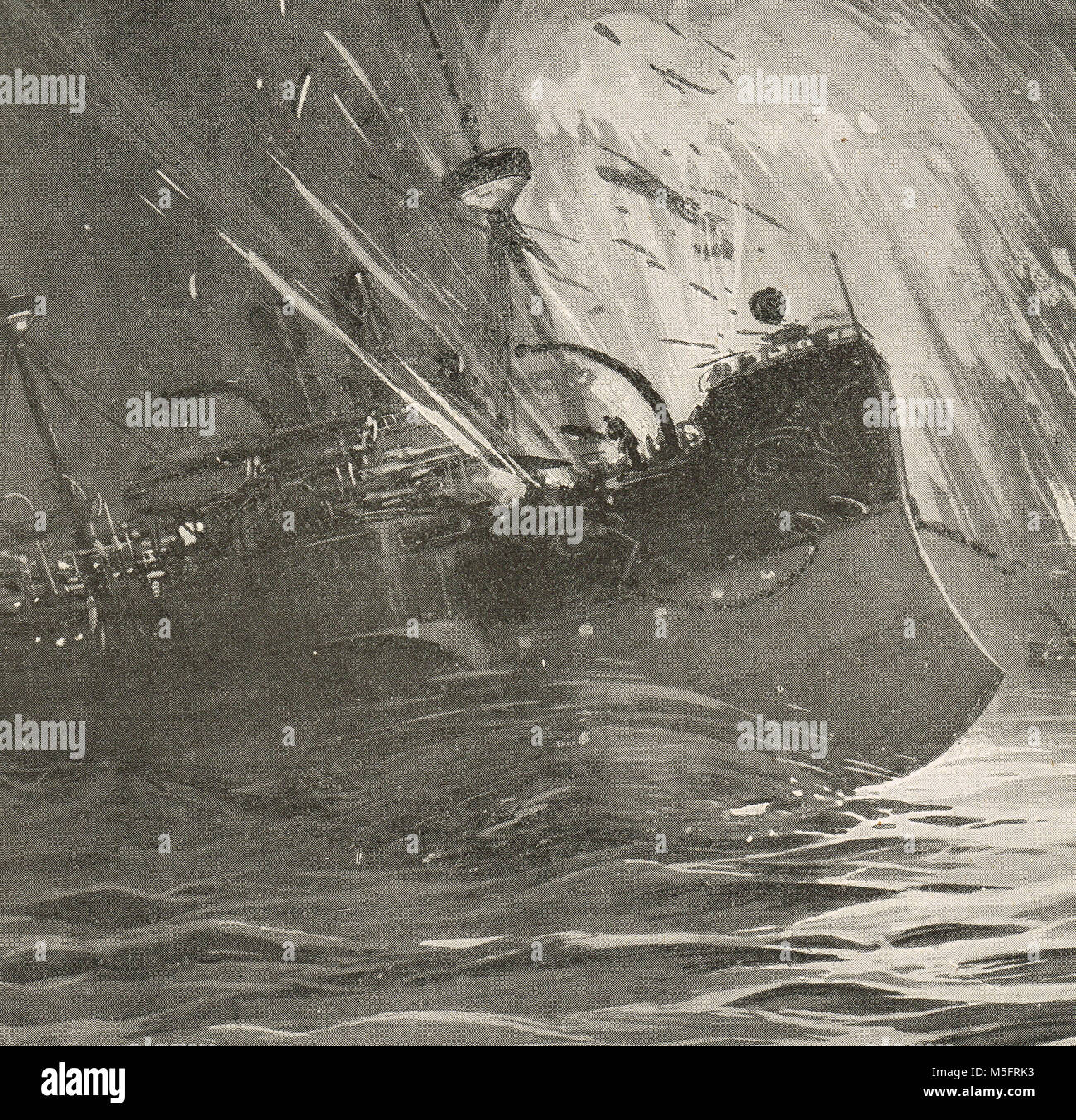 Sinking of USS Maine, Havana, Cuba, 15 February 1898 Stock Photo