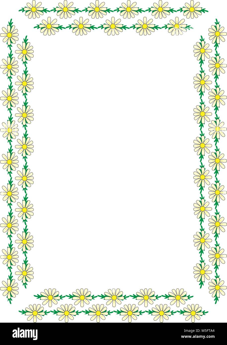 A cartoon border with daisy chain Stock Vector Image & Art - Alamy