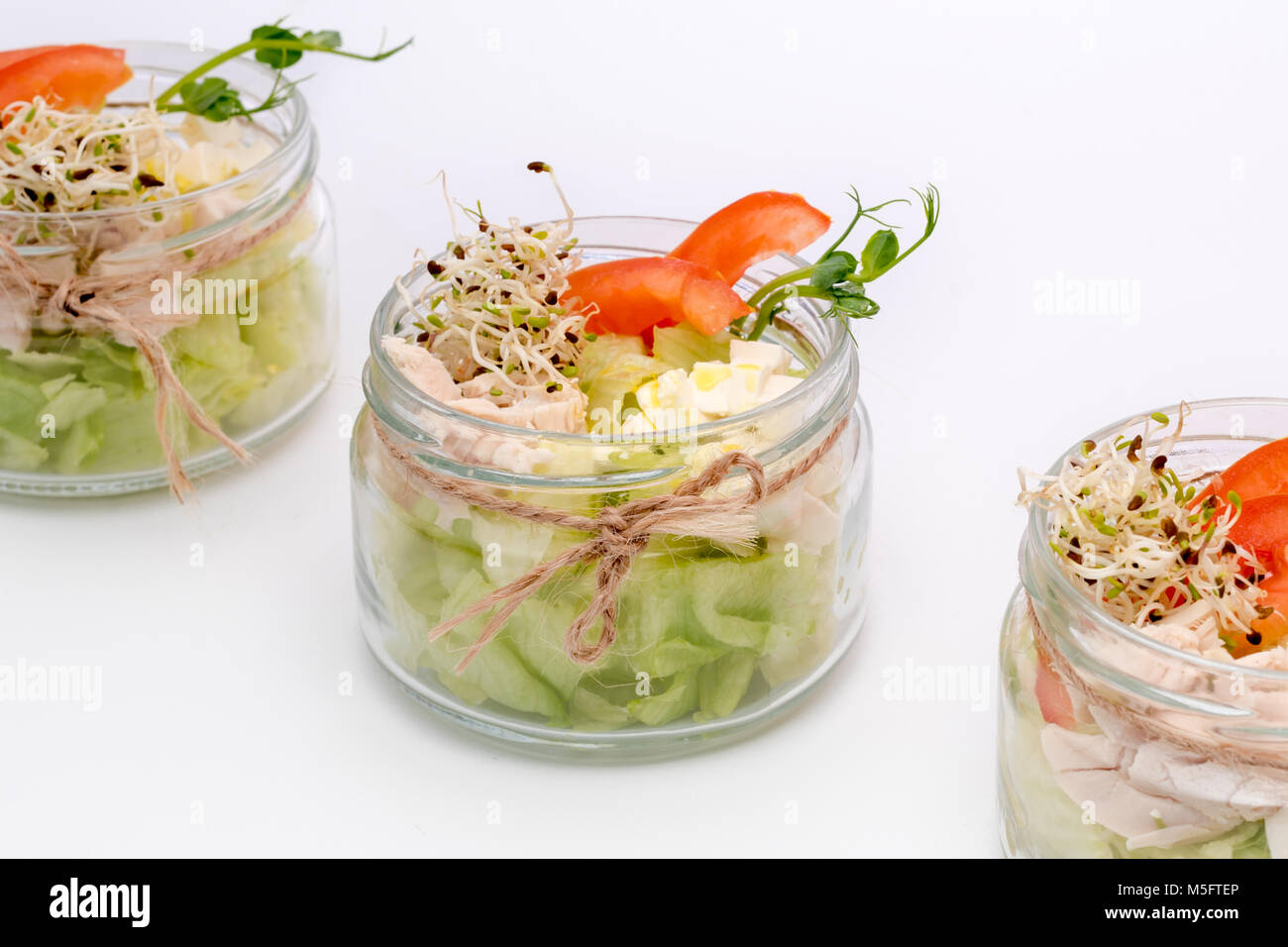 Healthy Food Menu With Microgreens Salad With Micro Greens Stock Photo Alamy