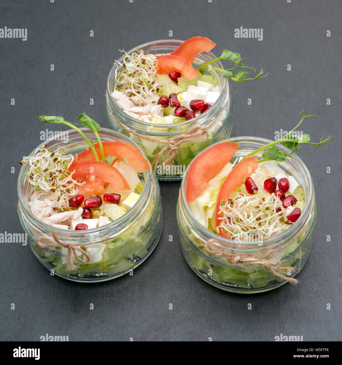 Healthy Food Menu With Microgreens Salad With Micro Greens Stock Photo Alamy