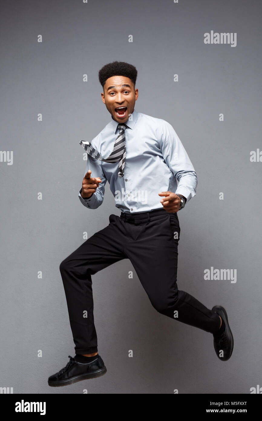 Business Concept - Full length portrait of successful african american ...