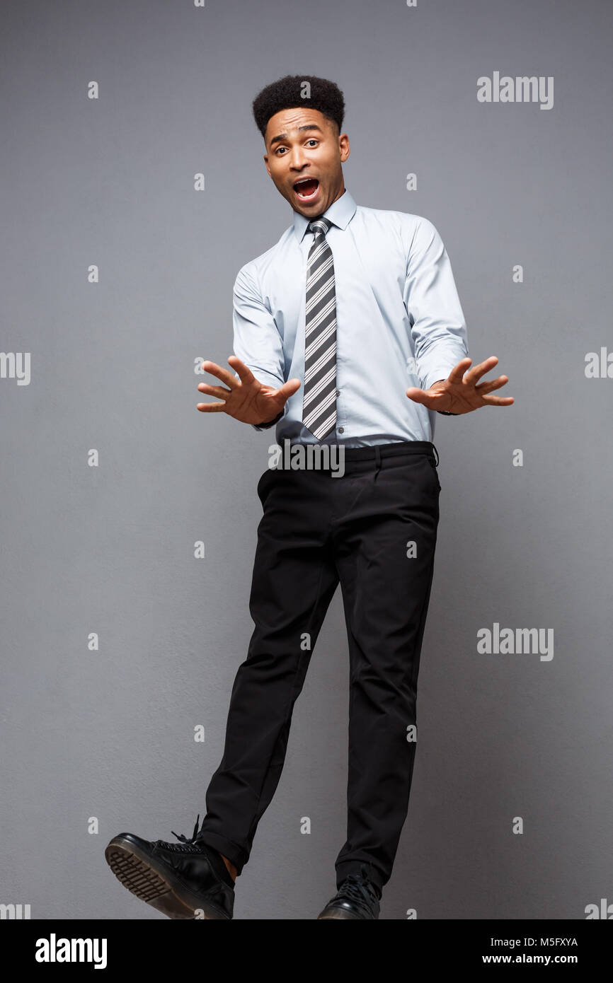 Business Concept - Full length portrait of successful african american ...