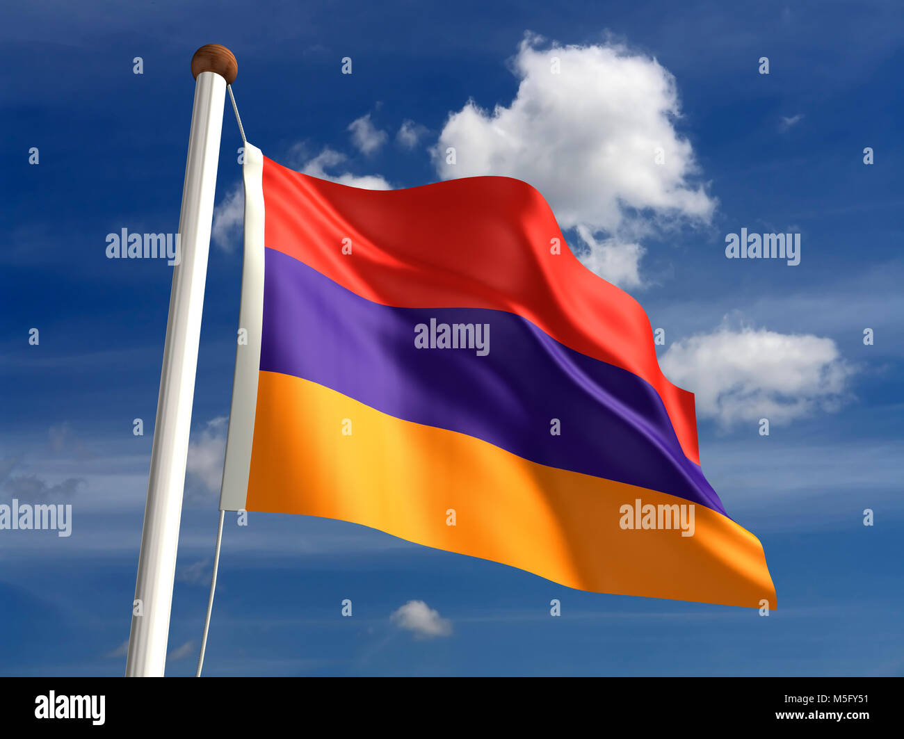 Armenia flag (with clipping path) Stock Photo