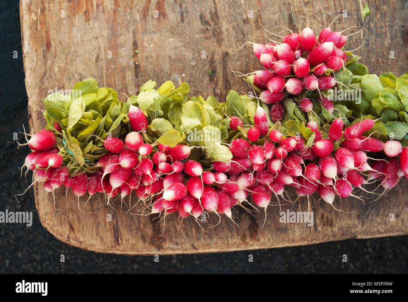 Radishes covered in frost at a french market Stock Photo Alamy