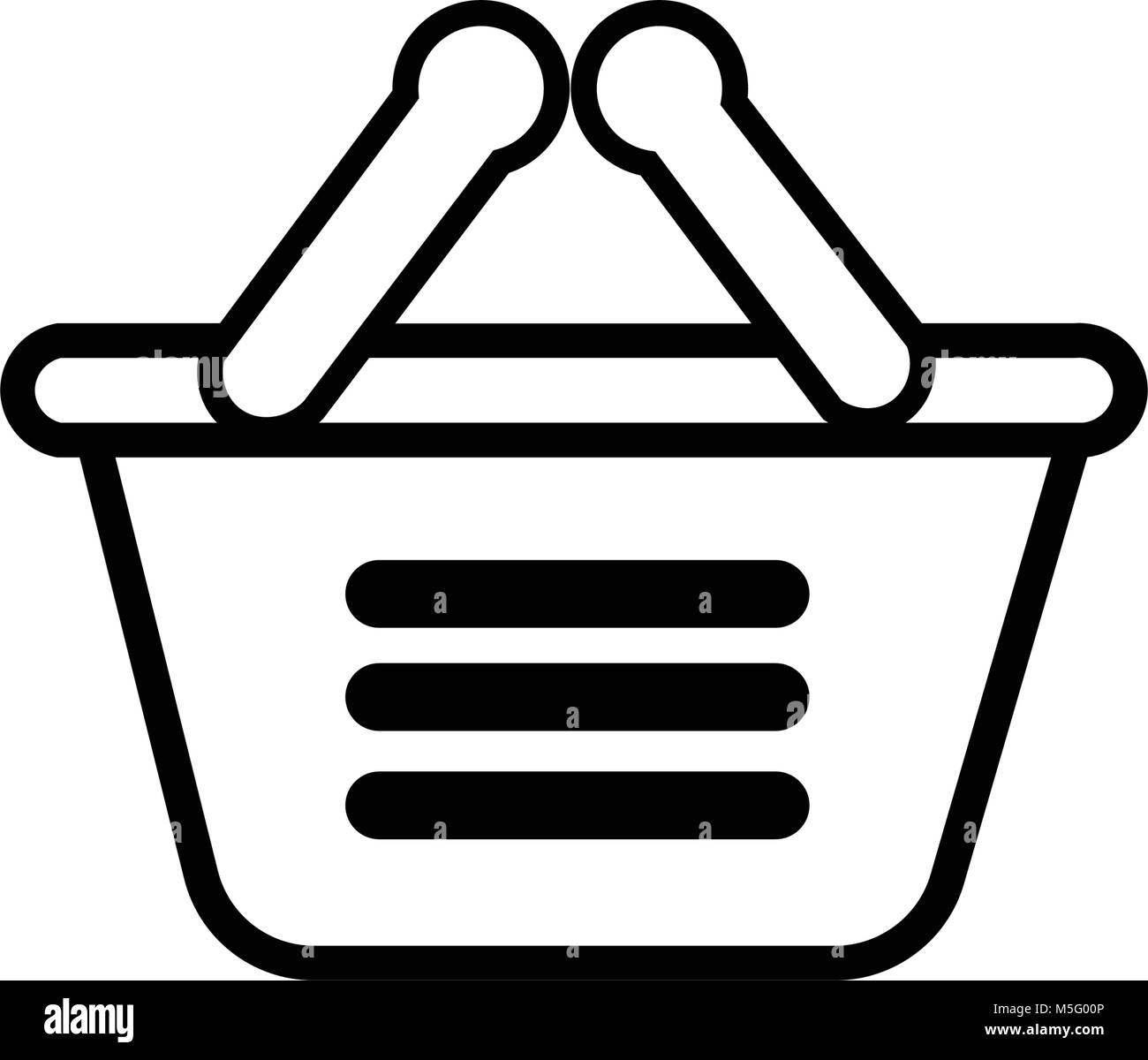 Bag icon line outline style isolated on white background for your web ...