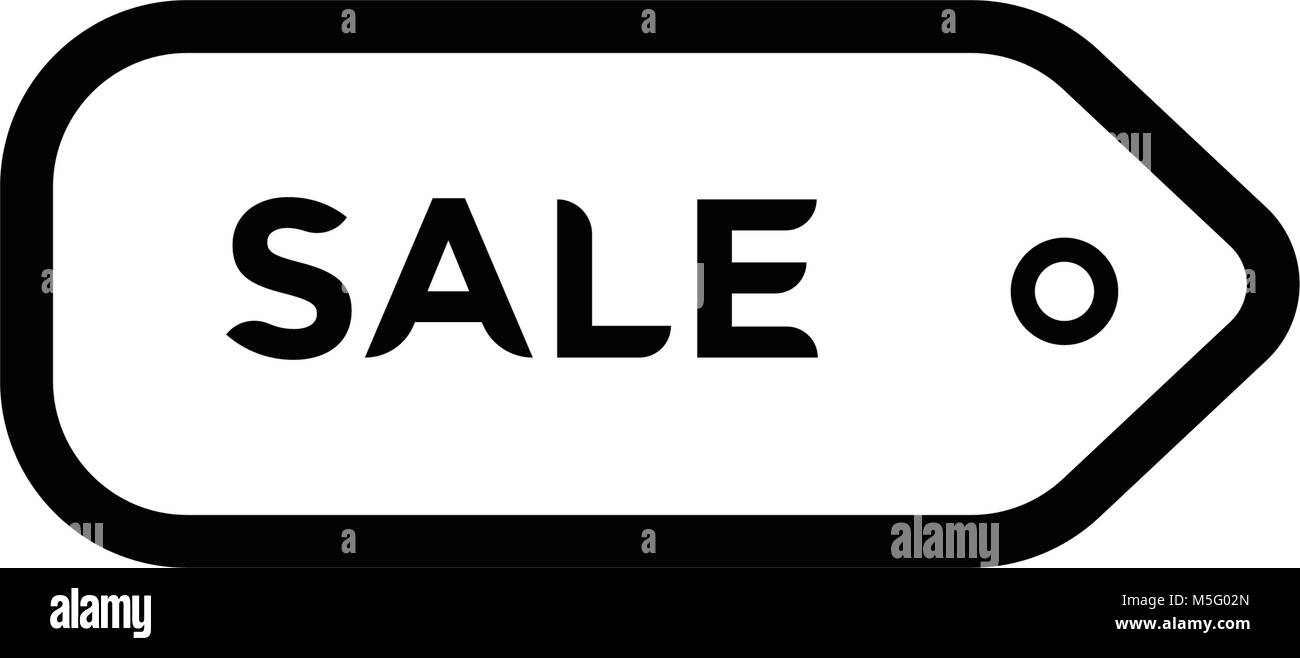 Sale, price tag icon. Sign isolated on white background. Vector flat design illustration Stock Vector