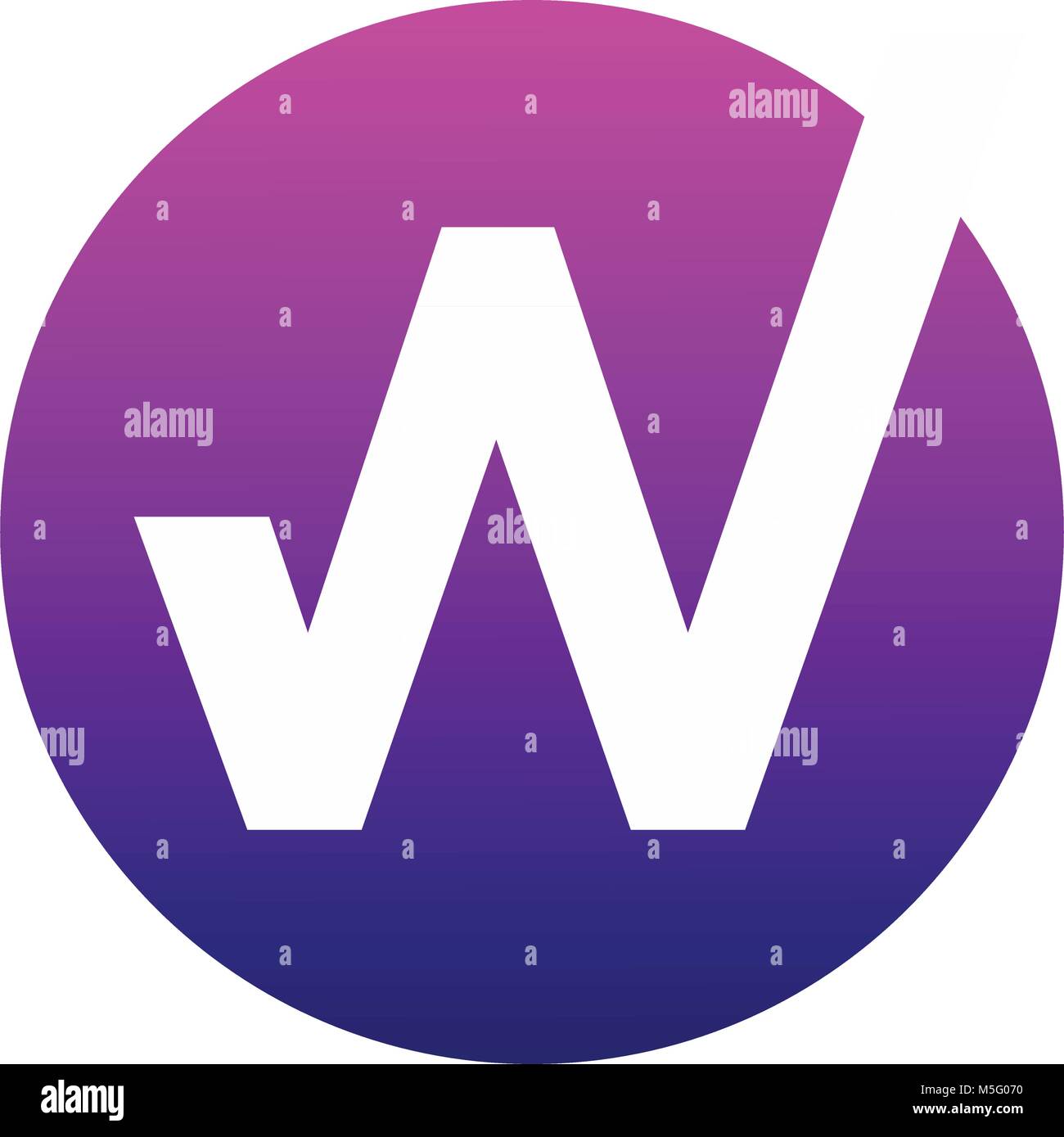 W logo vector font. Futuristic outline letter. High quality line single ...