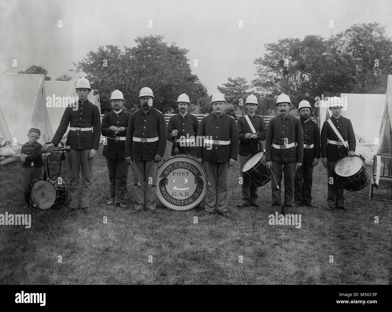 Kit Carson's band, Camp McKibbin, 1893 Stock Photo