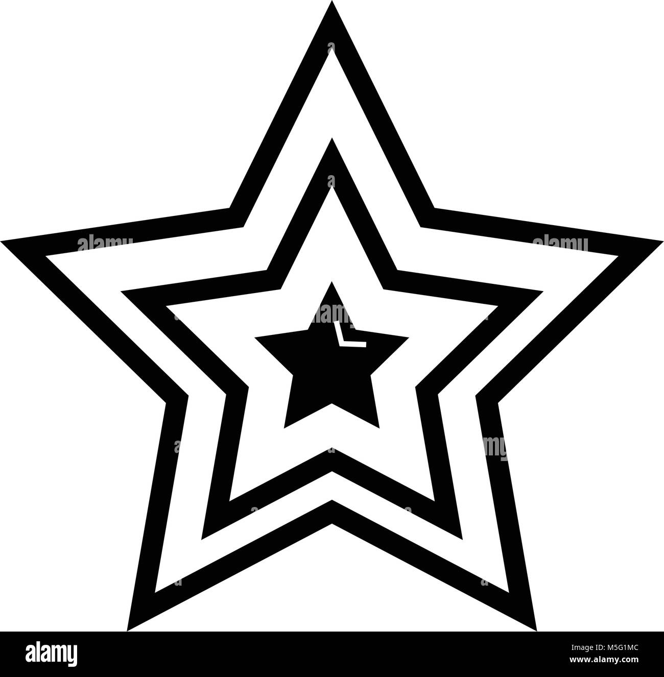 Star icon line outline style isolated on white background for your web ...