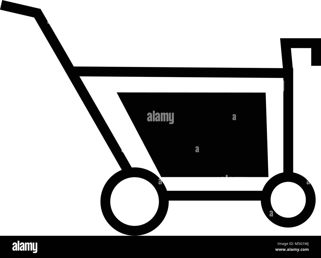 Shopping icon line outline style isolated on white background for your ...
