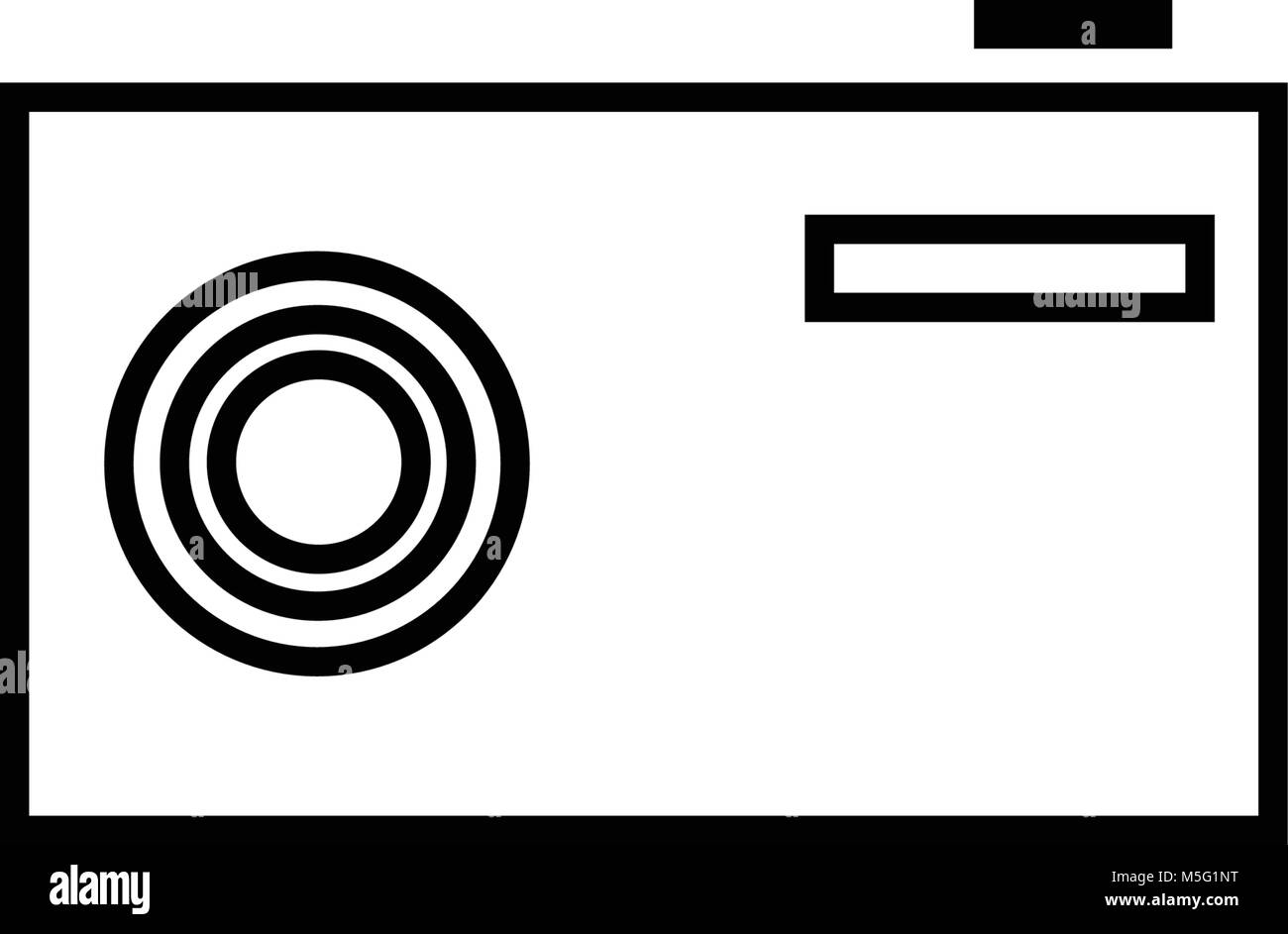 Camera icon line outline style isolated on white background, the ...