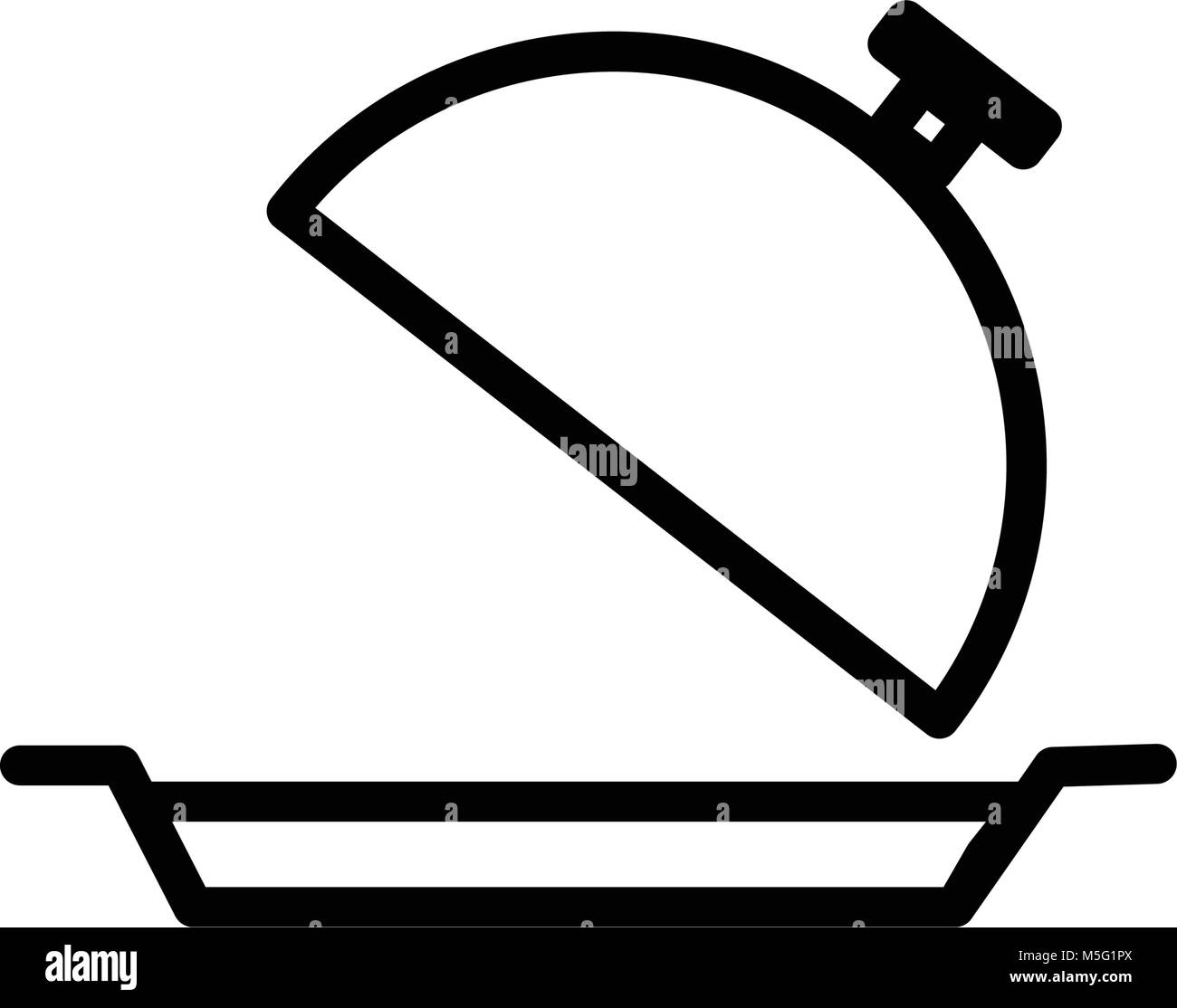 Tray symbol. meal line icon, Outline and filled vector sign, linear and full pictogram isolated on white, logo illustration Stock Vector