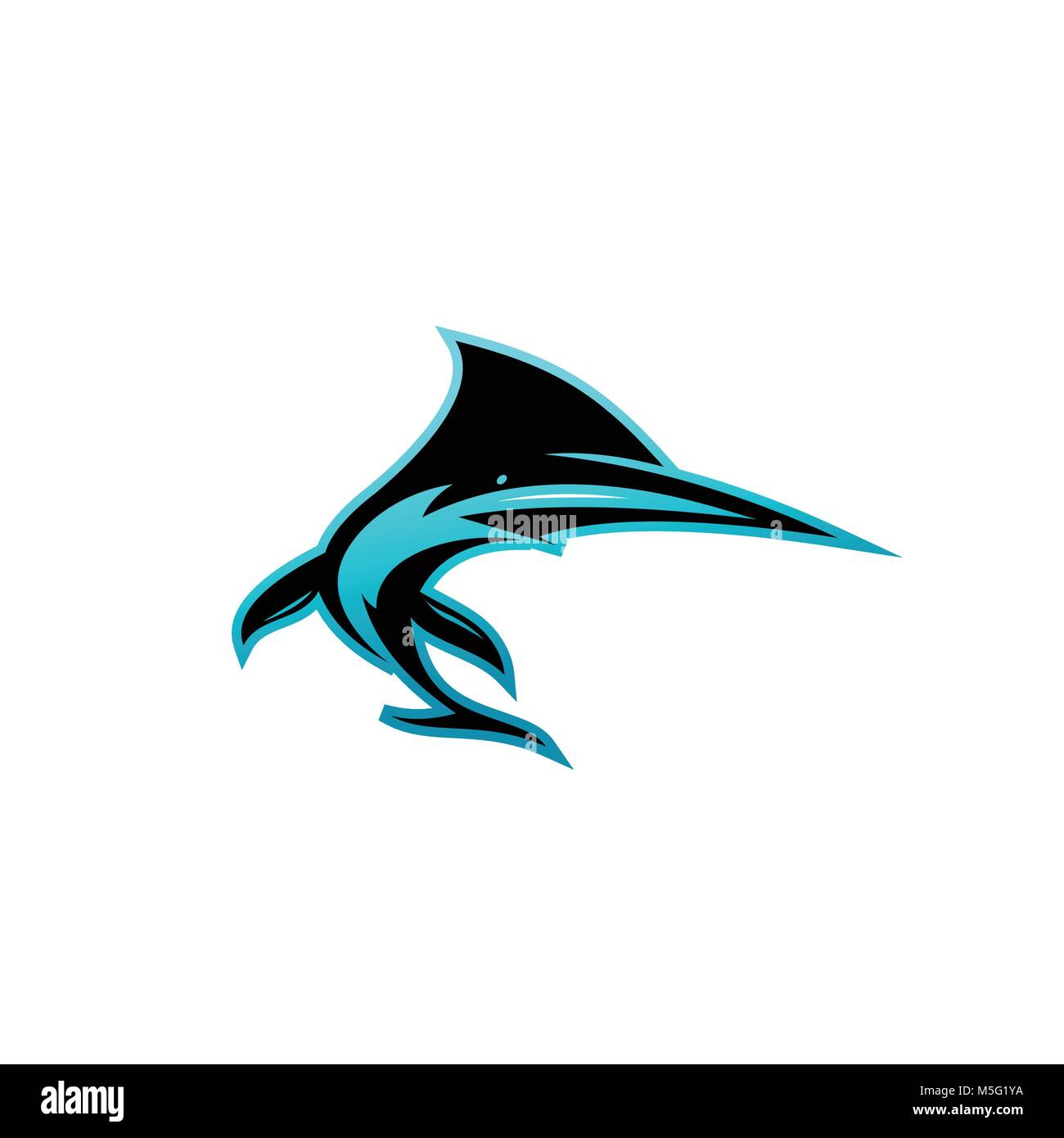 Creative vector symbol of shark. Stock Vector