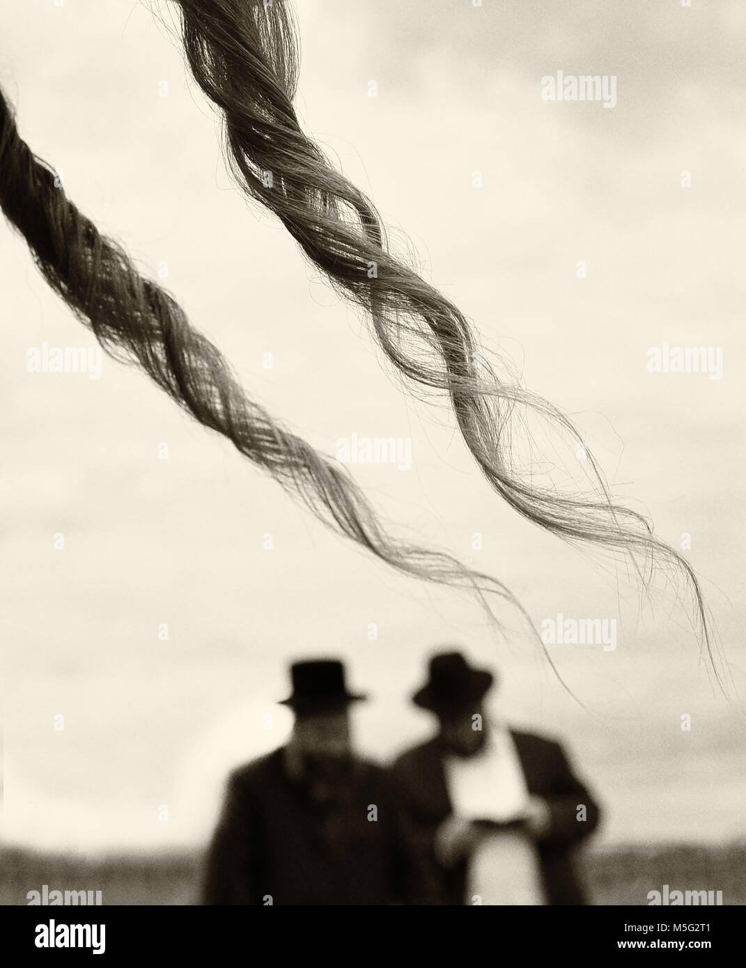 Orthodox Jewish prays, jews, judaism, hasidim, Stock Photo